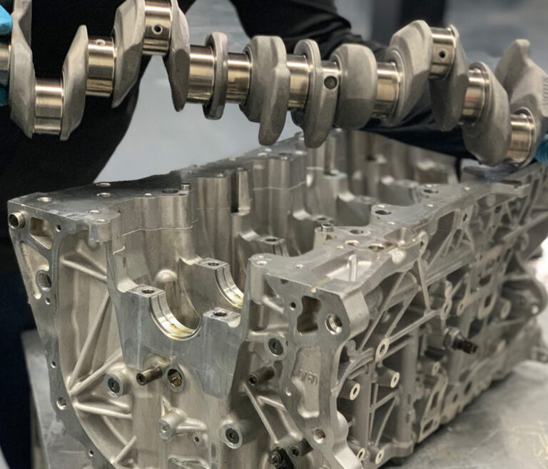 Einbau der Kurbelwelle